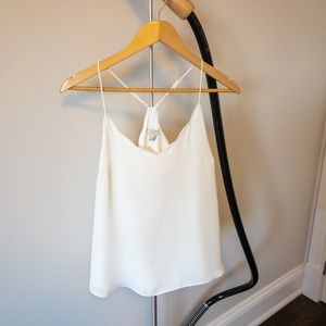 J Crew Ivory Scalloped Racerback Camisole Size 6